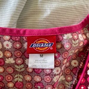 pink and red scrub top